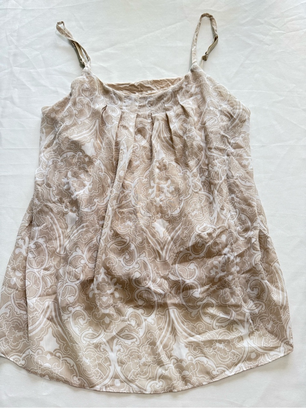 Neutral Coquette Paisley Cami Soft Girl Boho Layering Tank